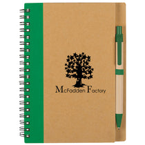 Hit Natural/Lime Green Eco-Inspired Spiral Notebook & Pen