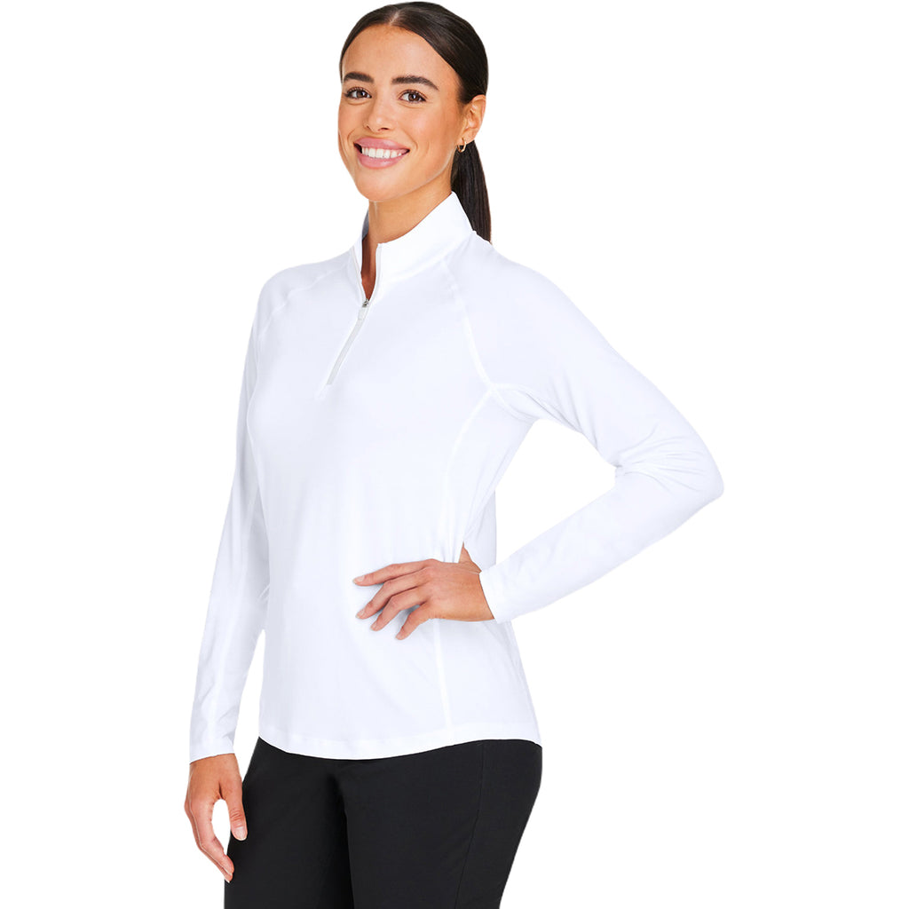 Puma Golf Women's White Glow You-V Quarter-Zip