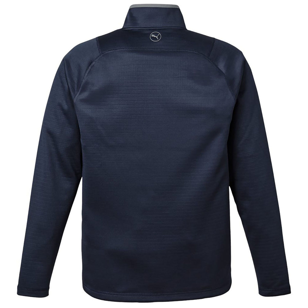 Puma Golf Men's Deep Navy Waffle Fleece Quarter-Zip Pullover