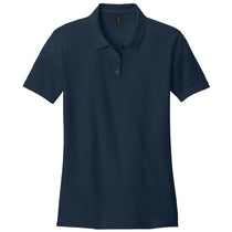 Gildan Women's Navy Softstyle Pique Polo