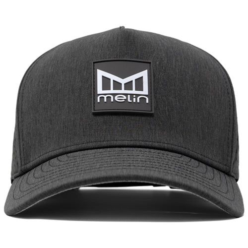 Melin Heather Charcoal Odyssey Stacked Hydro Performance Snapback Hat