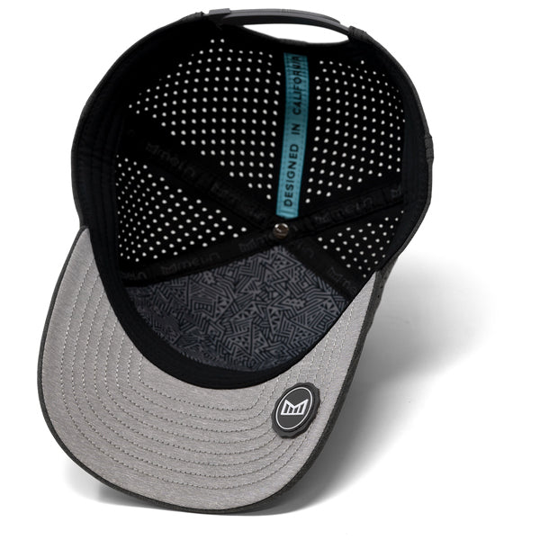 Melin Heather Charcoal Odyssey Stacked Hydro Performance Snapback Hat