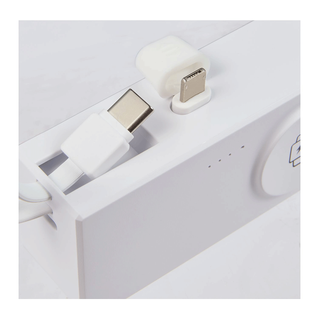Leed's White Hue Plus 5000 mAh Power Bank with Watch Charger