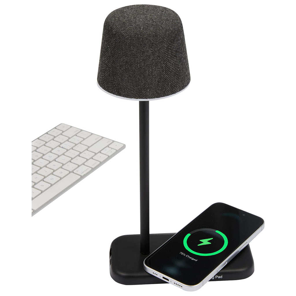 Leed's Black Sound Shine Desktop Lamp and Bluetooth Speaker