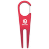 Hit Red Aluminum Divot Tool With Ball Marker