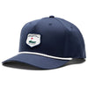 Straight Down New Indigo Retro Rope Hat Curved Bill