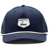 Straight Down New Indigo Retro Rope Hat Curved Bill