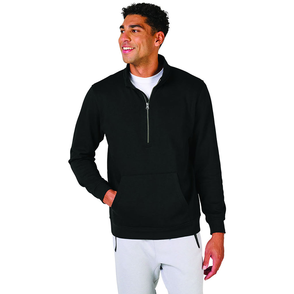 Charles River Men's Black Willow Half Zip Sweatshirt