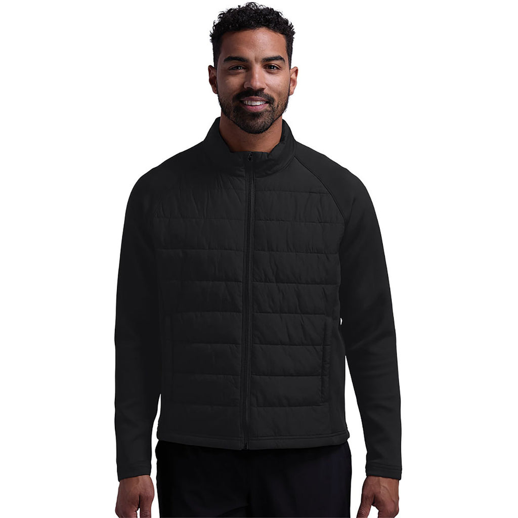 Charles River Men's Black Lotus Hybrid Puffer Jacket