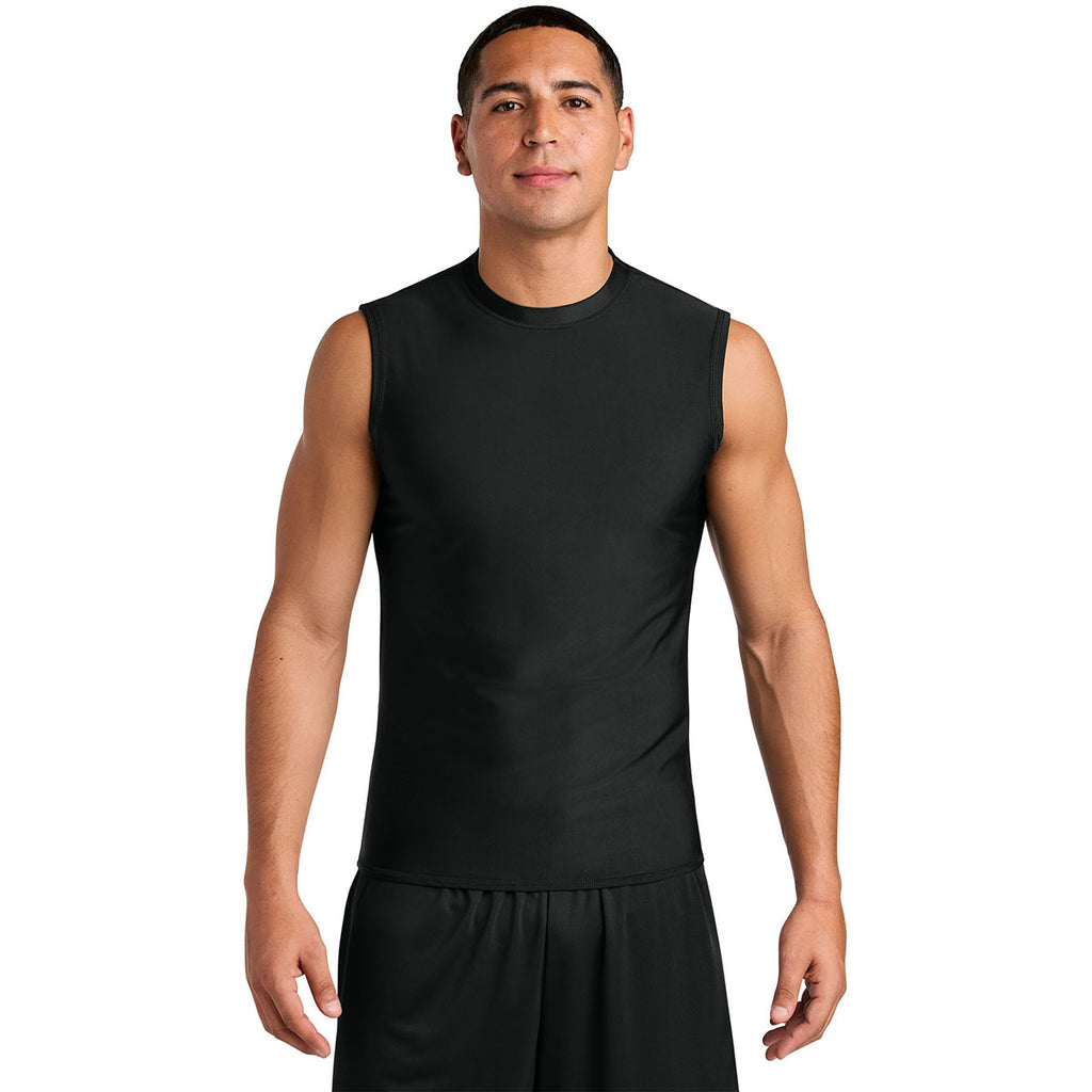 A4 Men's Black Compression Muscle Tee