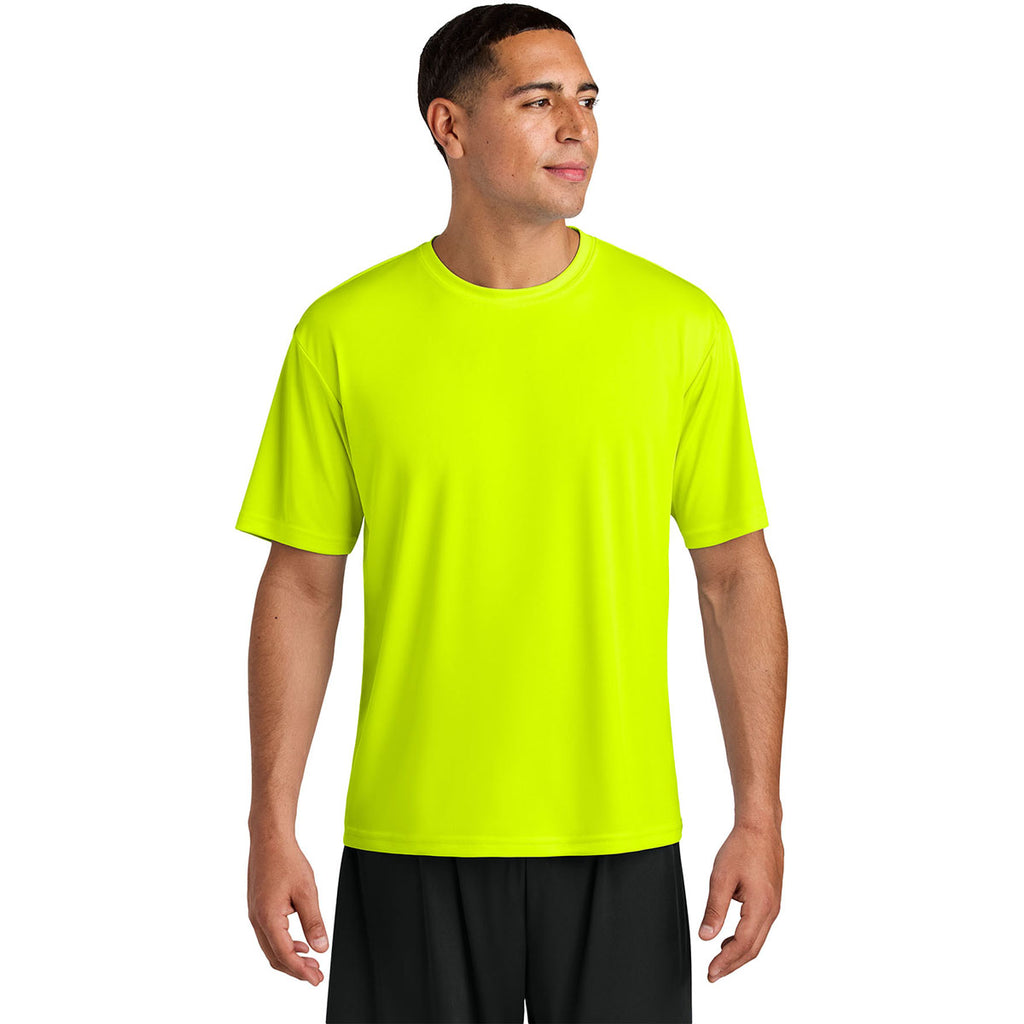 A4 Men's Safety Yellow Cooling Performance Short Sleeve Tee