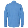 Adidas Men's Focus Blue Melange 3-Stripes Quarter-Zip Sweater