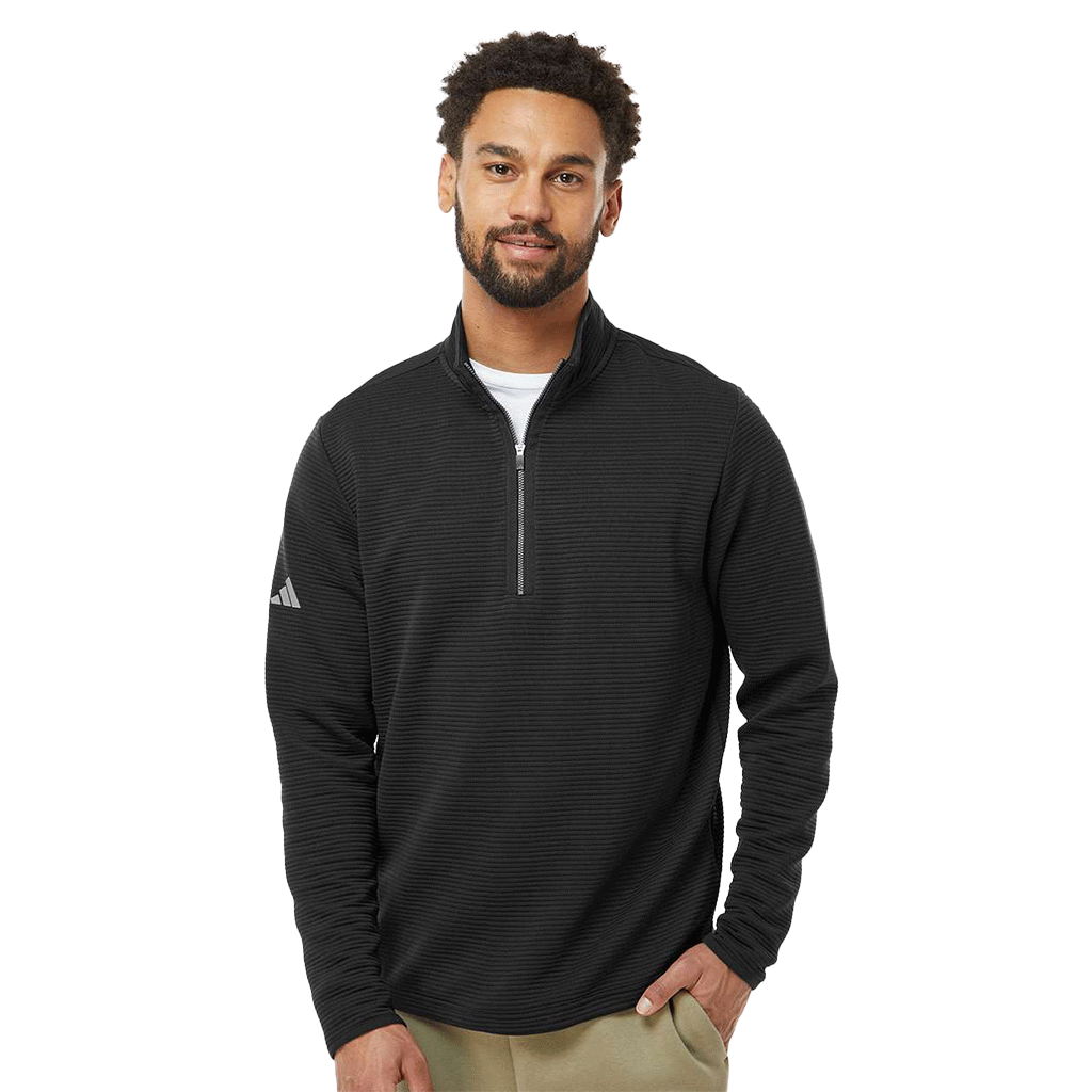 Adidas Men's Black Spacer Quarter-Zip Pullover