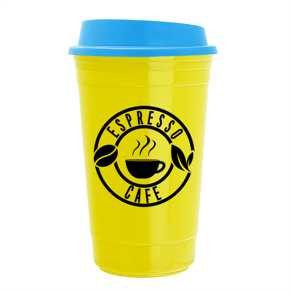 Garyline Yellow Traveler Insulated Cup - 16 oz.