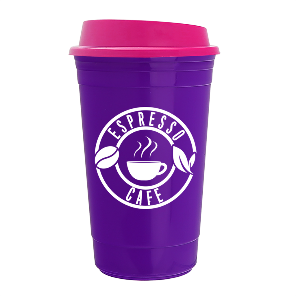 Garyline Violet Traveler Insulated Cup - 16 oz.