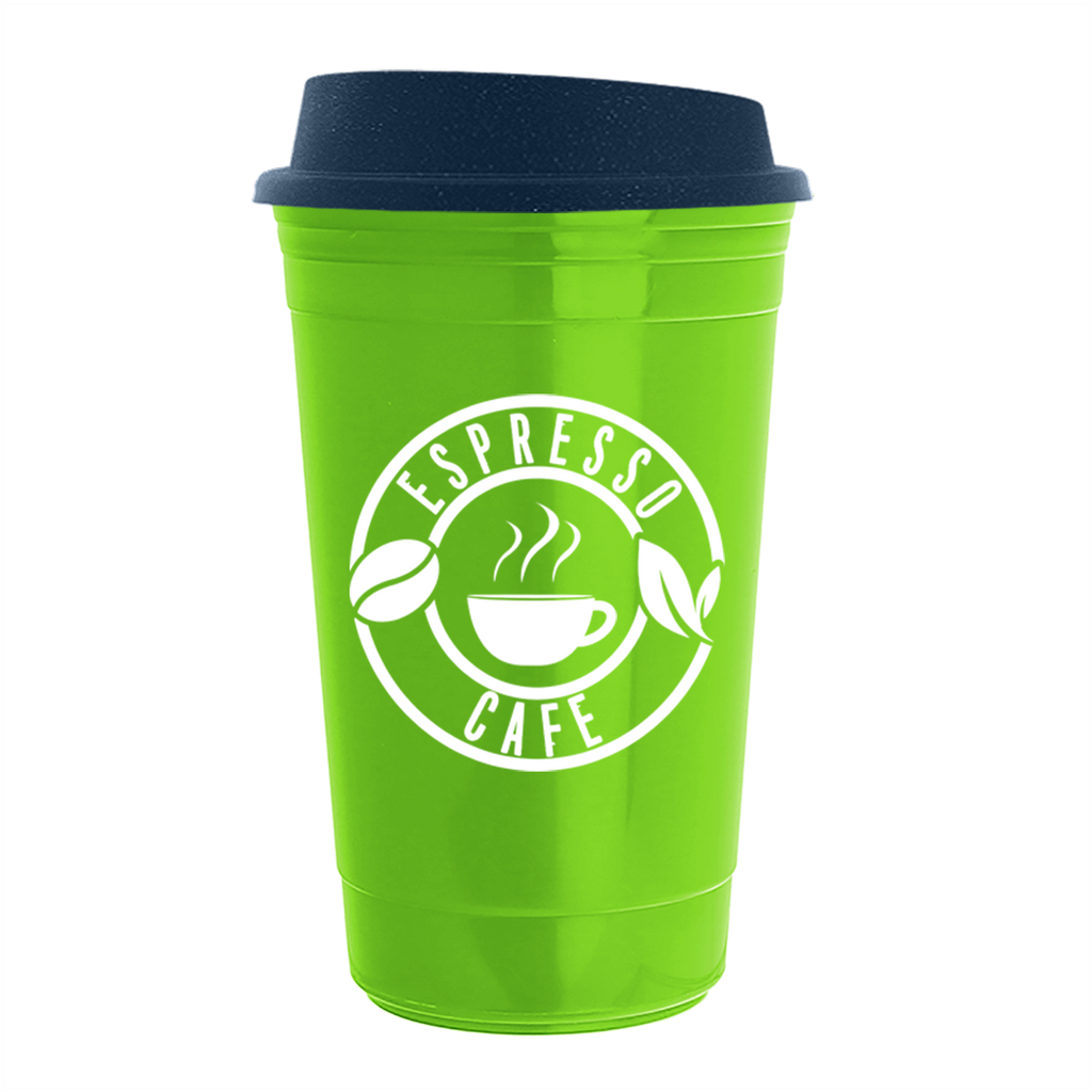 Garyline Lime Green Traveler Insulated Cup - 16 oz.