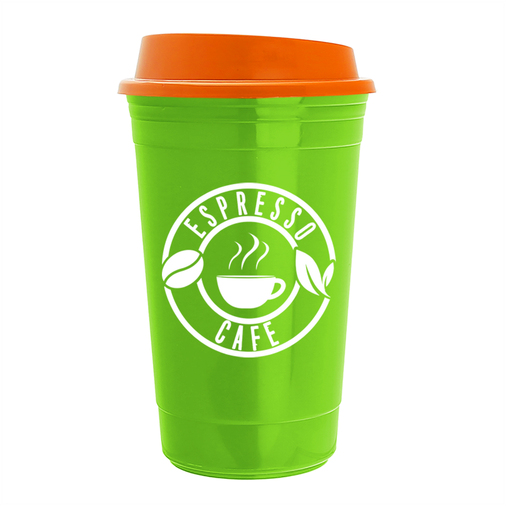 Garyline Lime Green Traveler Insulated Cup - 16 oz.