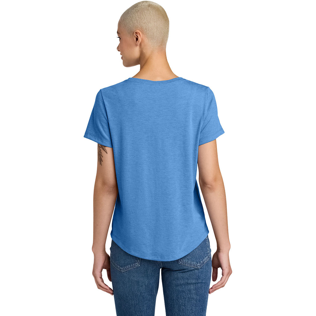 Allmade Women's Azure Blue Relaxed Tri-Blend Scoop Neck Tee