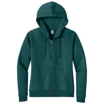 Allmade Women's Deep Sea Green Organic CVC Fleece Full-Zip Hoodie