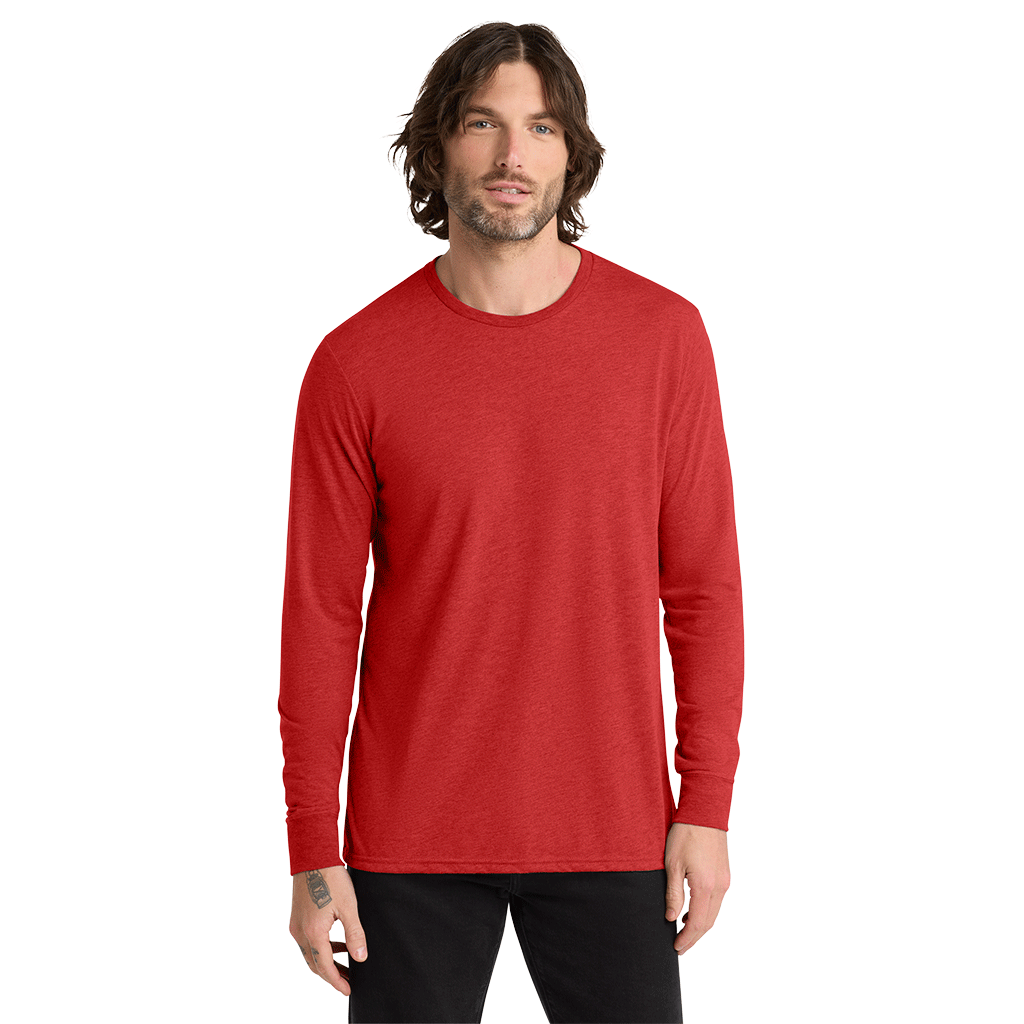 Allmade Unisex Rise Up Red Tri-Blend Long Sleeve Tee