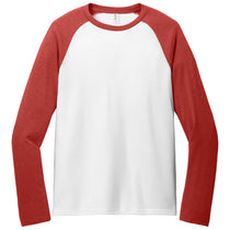 Allmade Unisex Rise Up Red/Bright White Tri-Blend Long Sleeve Colorblock Raglan