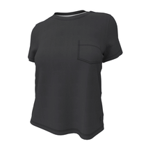 A. PUTNAM Women's Black Tulip Pocket Tee