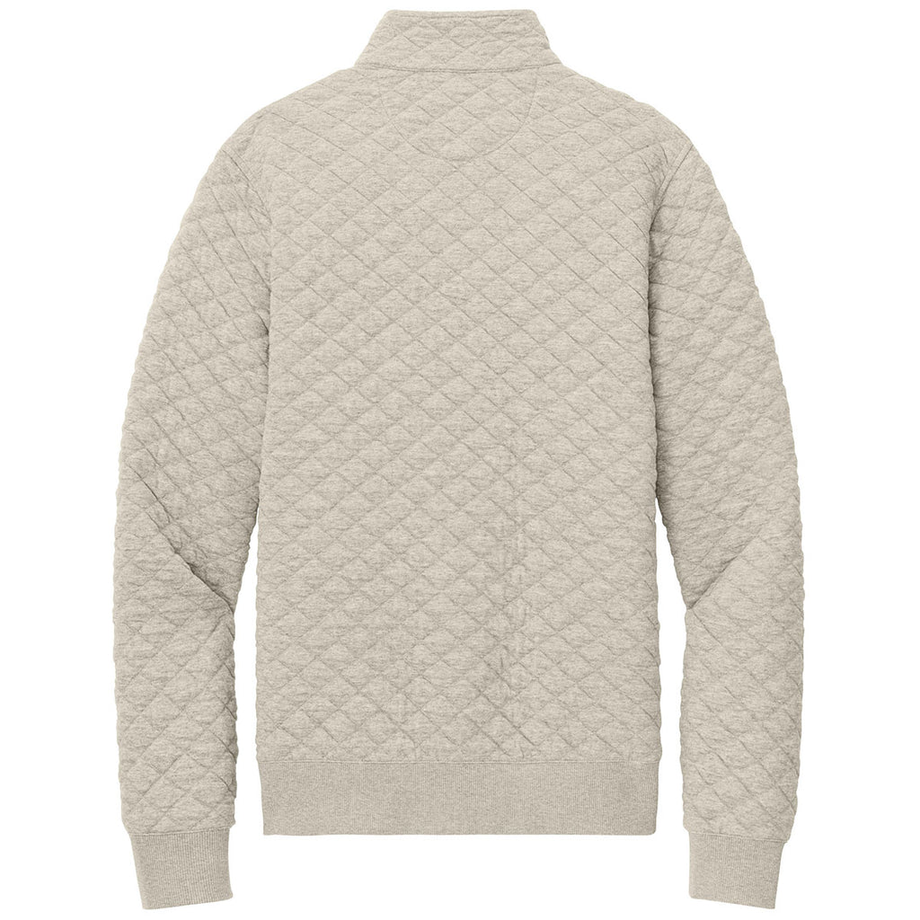 Brooks Brothers Men's Oatmeal Heather Diamond Quilt 1/4-Zip