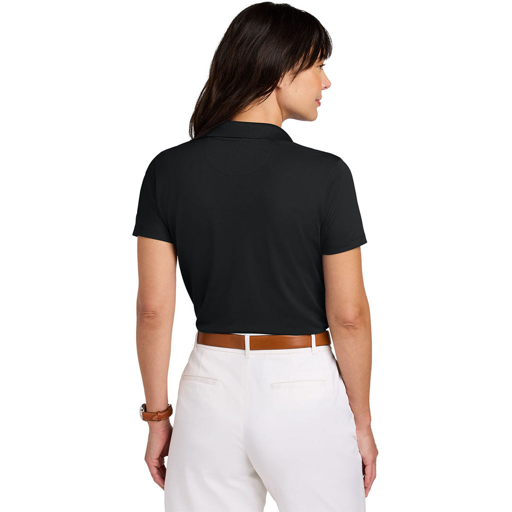 Brooks Brothers Women's Deep Black Mesh Pique Performance Polo