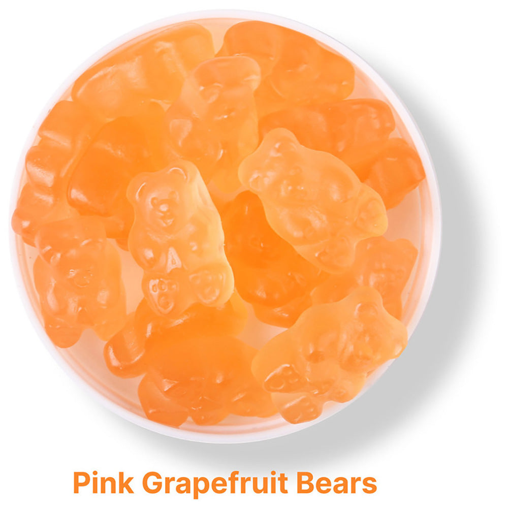 SugarSpot Clear Pink Grapefruit Bears: Large Jar