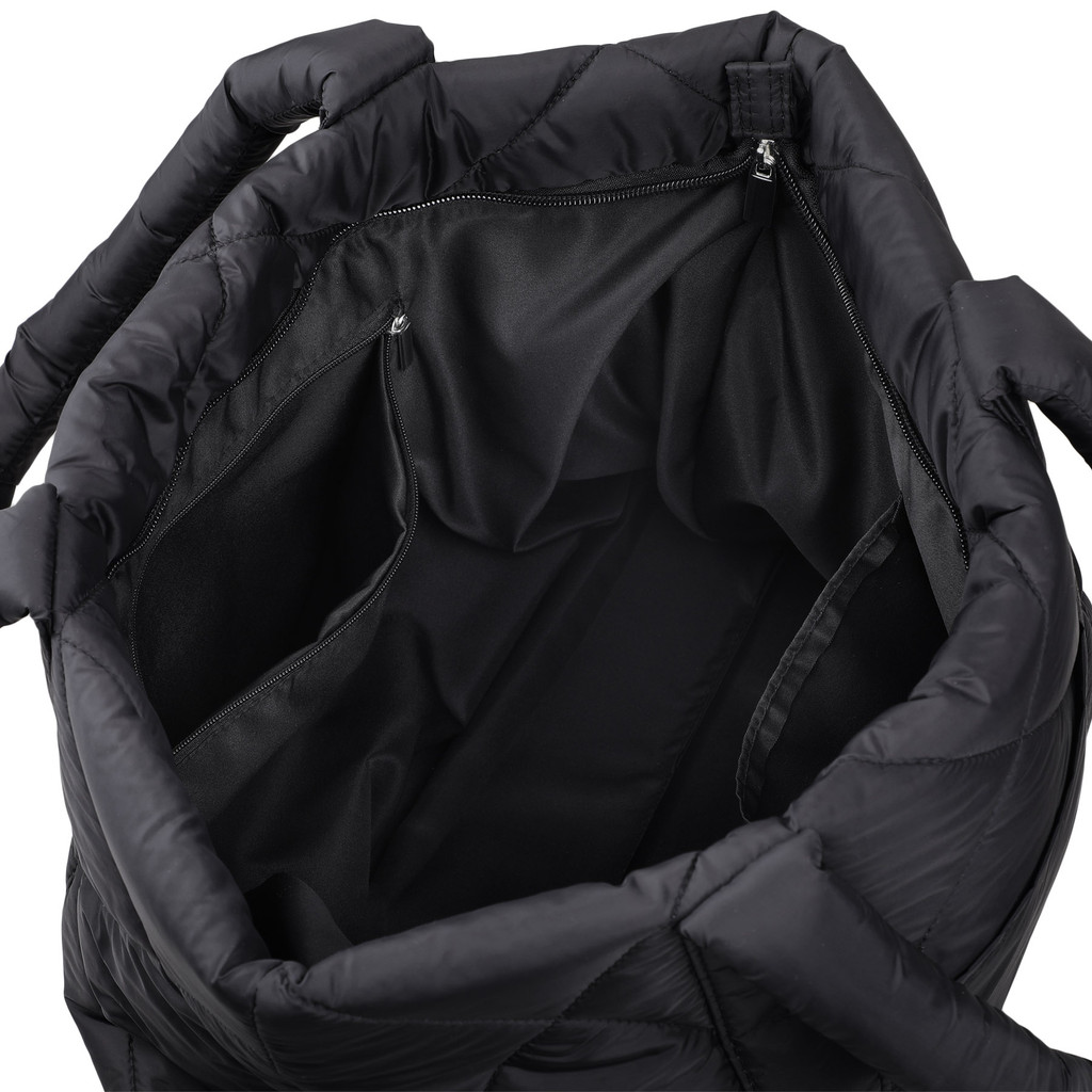 Beacon Black Quilted Puffer Nylon Tote