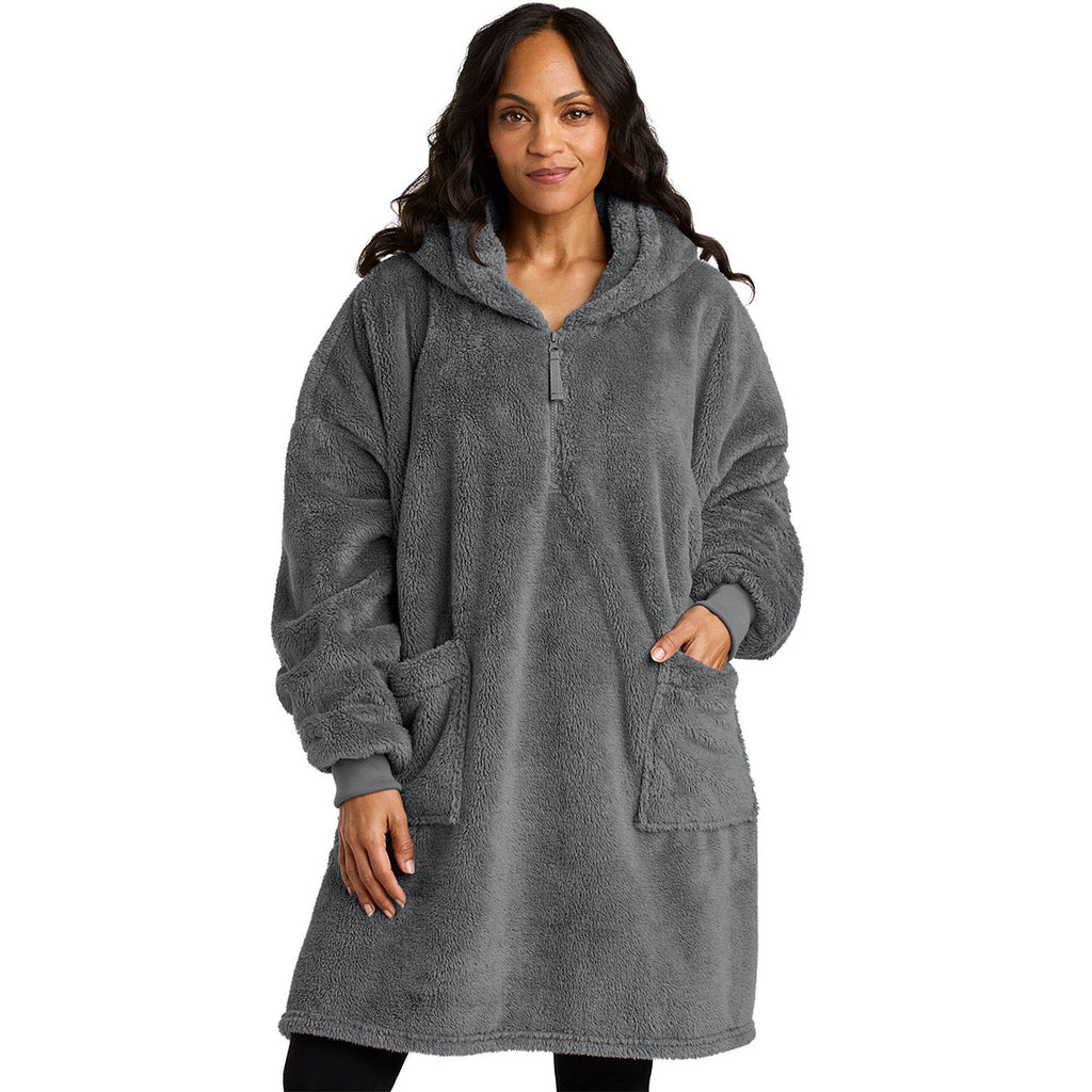 Port Authority Smoke Grey Plush Poncho
