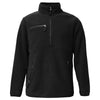 BAW Unisex Black Bonded Fleece 1/2 Zip