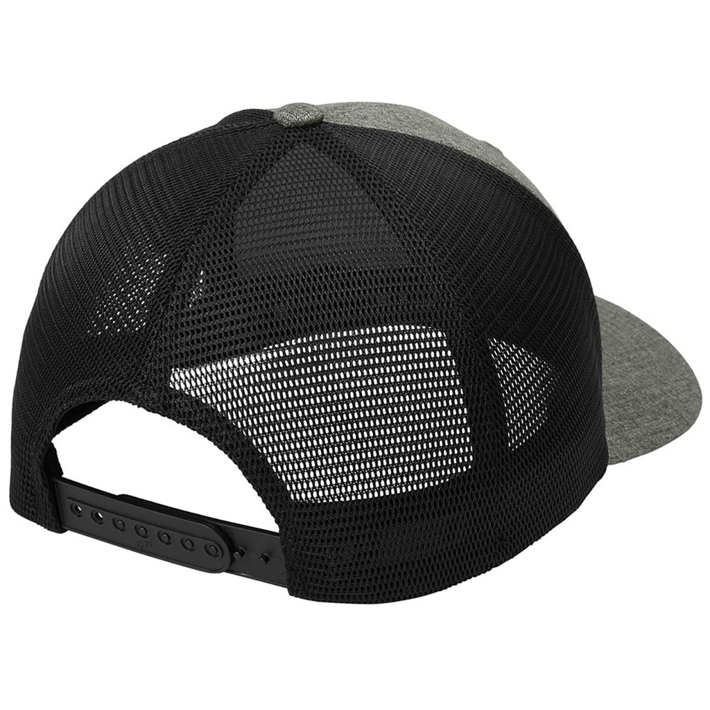 Port Authority Heather Graphite/BlackFlexfit 110 Mesh Cap
