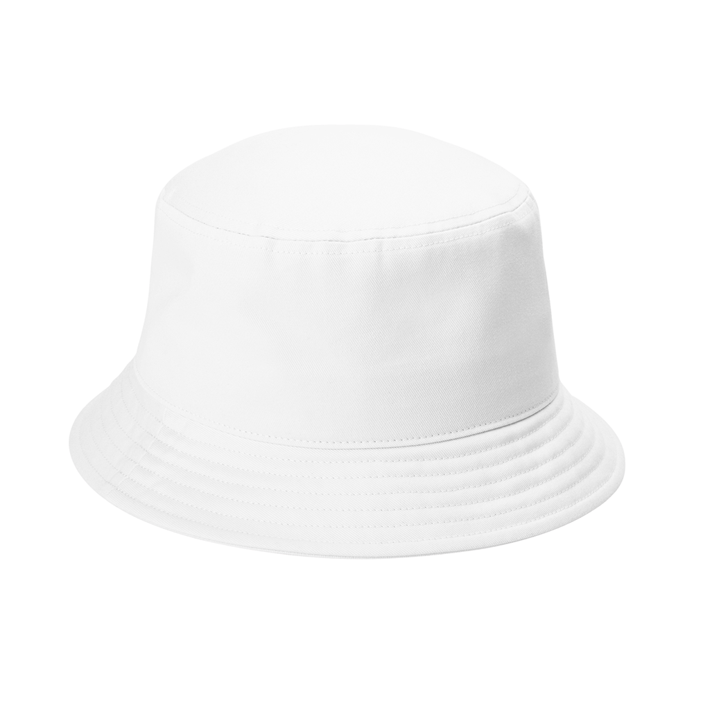 Port Authority White Twill Short Brim Bucket Hat