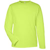 Core 365 Unisex Safety Yellow Capital Long Sleeve Performance T-Shirt