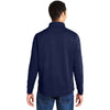 Core 365 Men's Classic Navy Heather/Carbon Market Snag Protect Mesh Colorblock Quarter-Zip Pullover