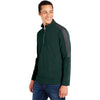 Core 365 Men's Forest/Carbon Market Snag Protect Mesh Colorblock Quarter-Zip Pullover