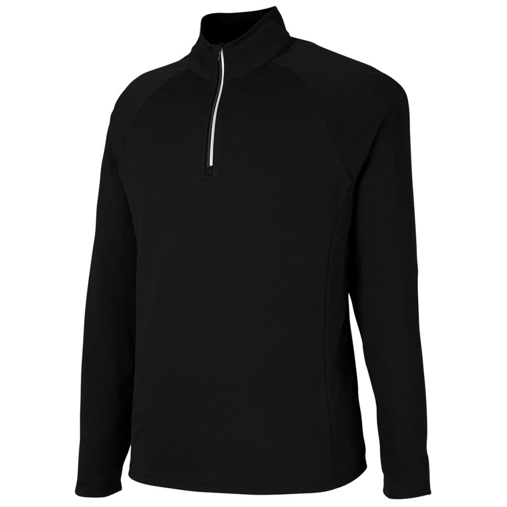 Core 365 Men's Black/Carbon Origin Performance Pique Quarter Zip