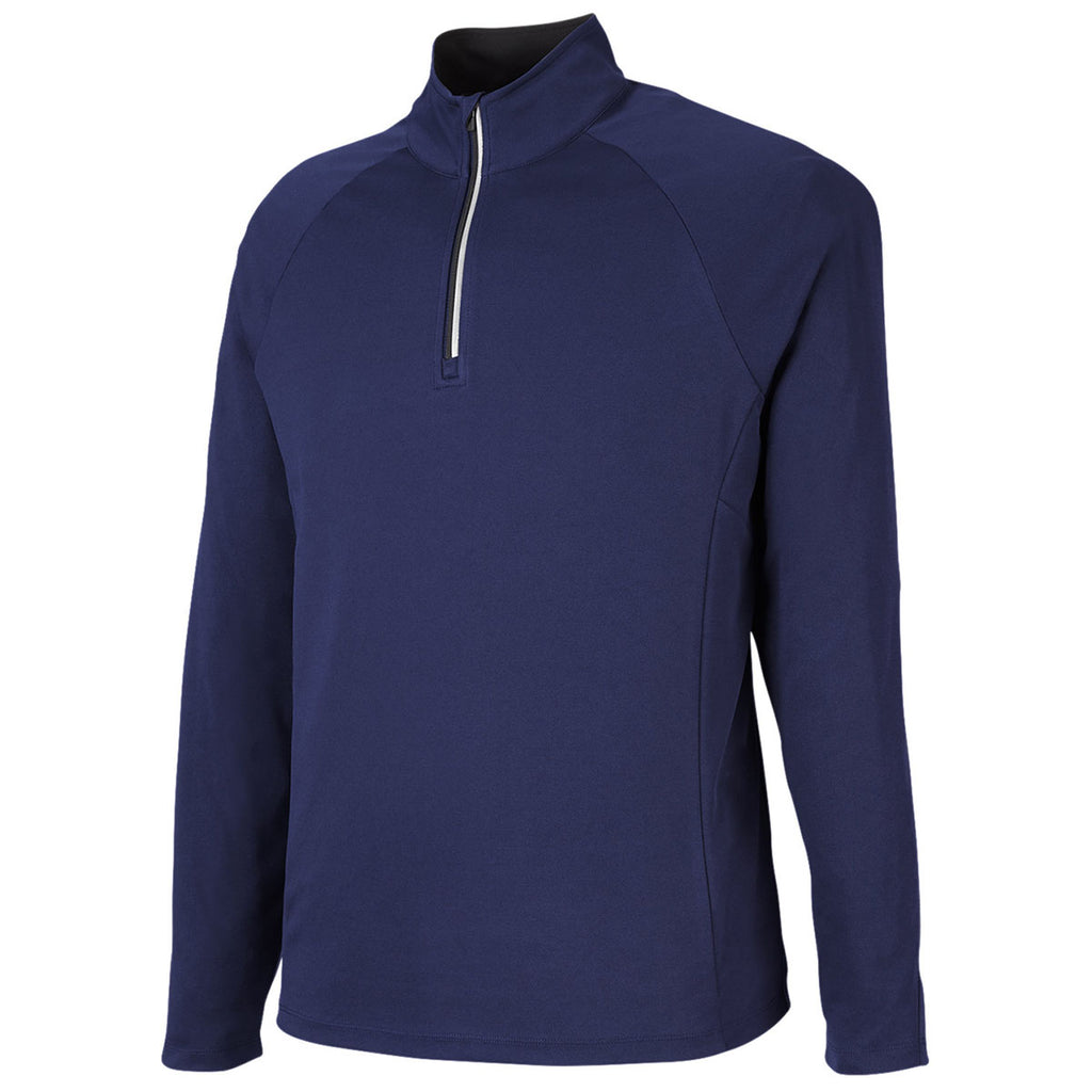 Core 365 Men's Classic Navy/Carbon Origin Performance Pique Quarter Zip