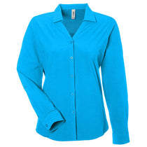 Core 365 Women's Electric Blue Ultra UVP Long Sleeve Marina Shirt