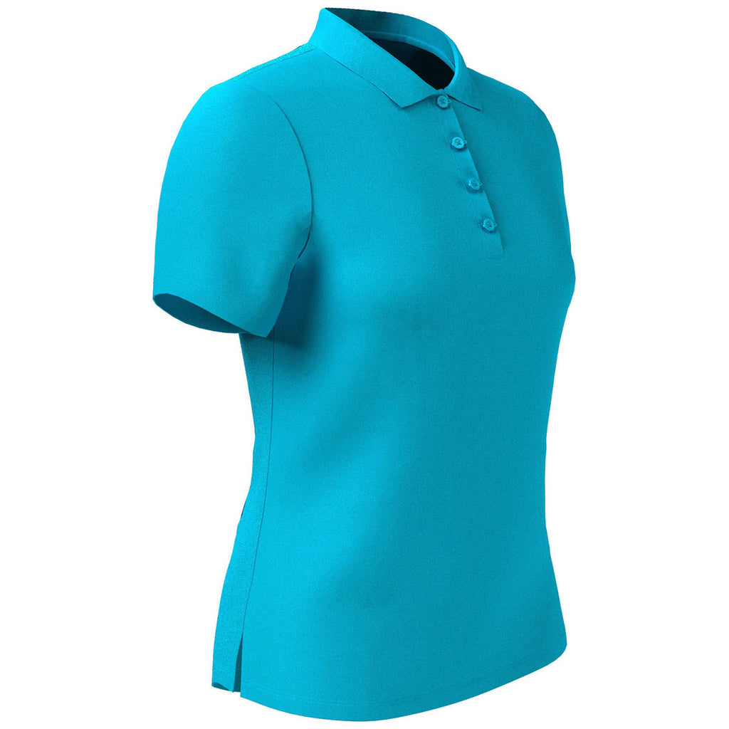 Callaway Women's Blue Atoll Short Sleeve Tournament Polo