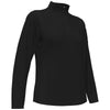 Callaway Women's Black Mid-Weight Diamond Quilted Fleece 1/4 Zip