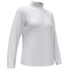 Callaway Women's White Mid-Weight Diamond Quilted Fleece 1/4 Zip