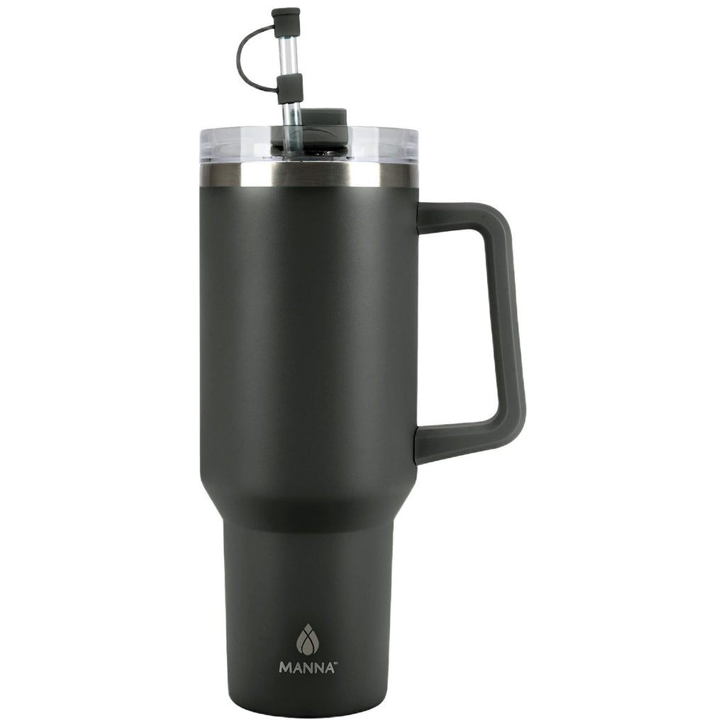 Manna Charcoal Atlas 40 oz. Double Wall Stainless Steel Travel Tumbler