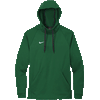 Nike Men's Team Dark Green Therma-FIT Pullover Fleece Hoodie