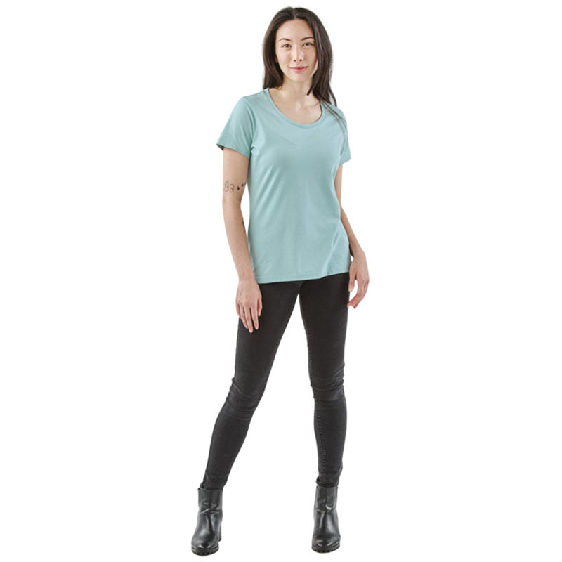 Stormtech Women's Ice Blue Heather Equinox Short Sleeve Tee