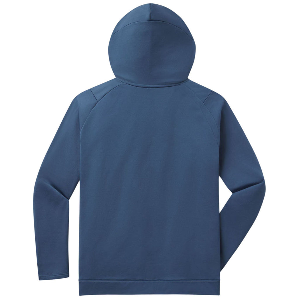 UNRL Men's Cavern Blue Crossover Half-Zip Hoodie