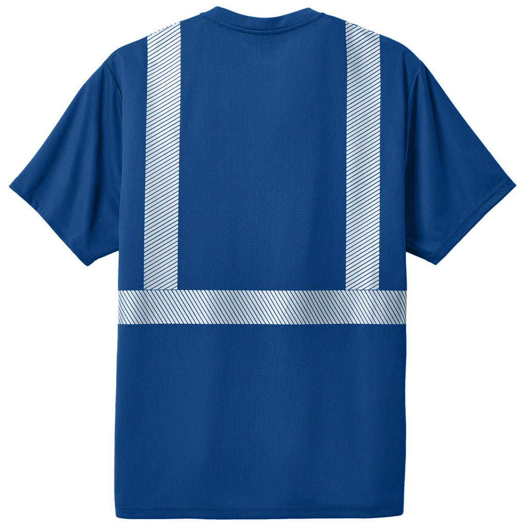 CornerStone Unisex Royal Enhanced Visibility Segmented Tape Tee