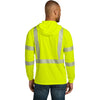 CornerStone Men's Safety Yellow ANSI 107 Class 3 Long Sleeve Segmented Tape Hooded Tee