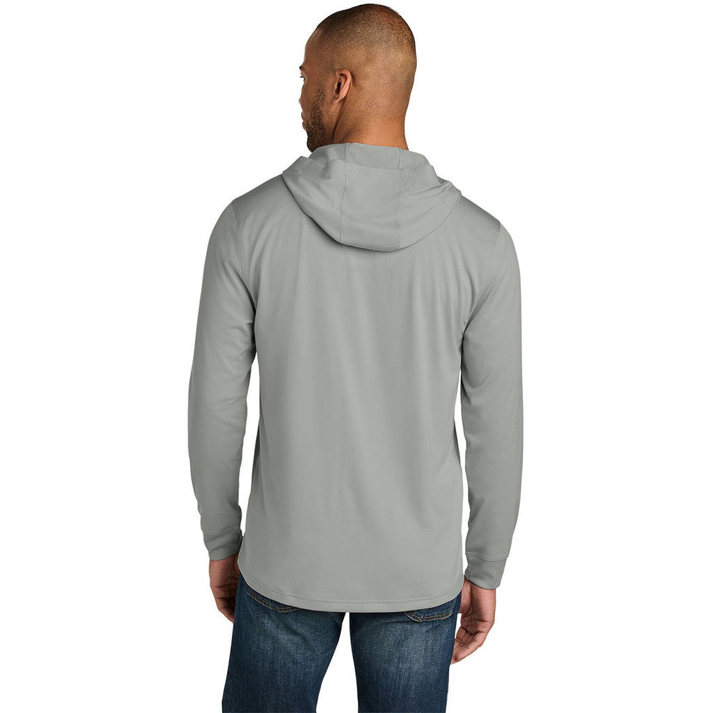 CornerStone Men's Light Grey Workwear Pro Long Sleeve Hooded Tee